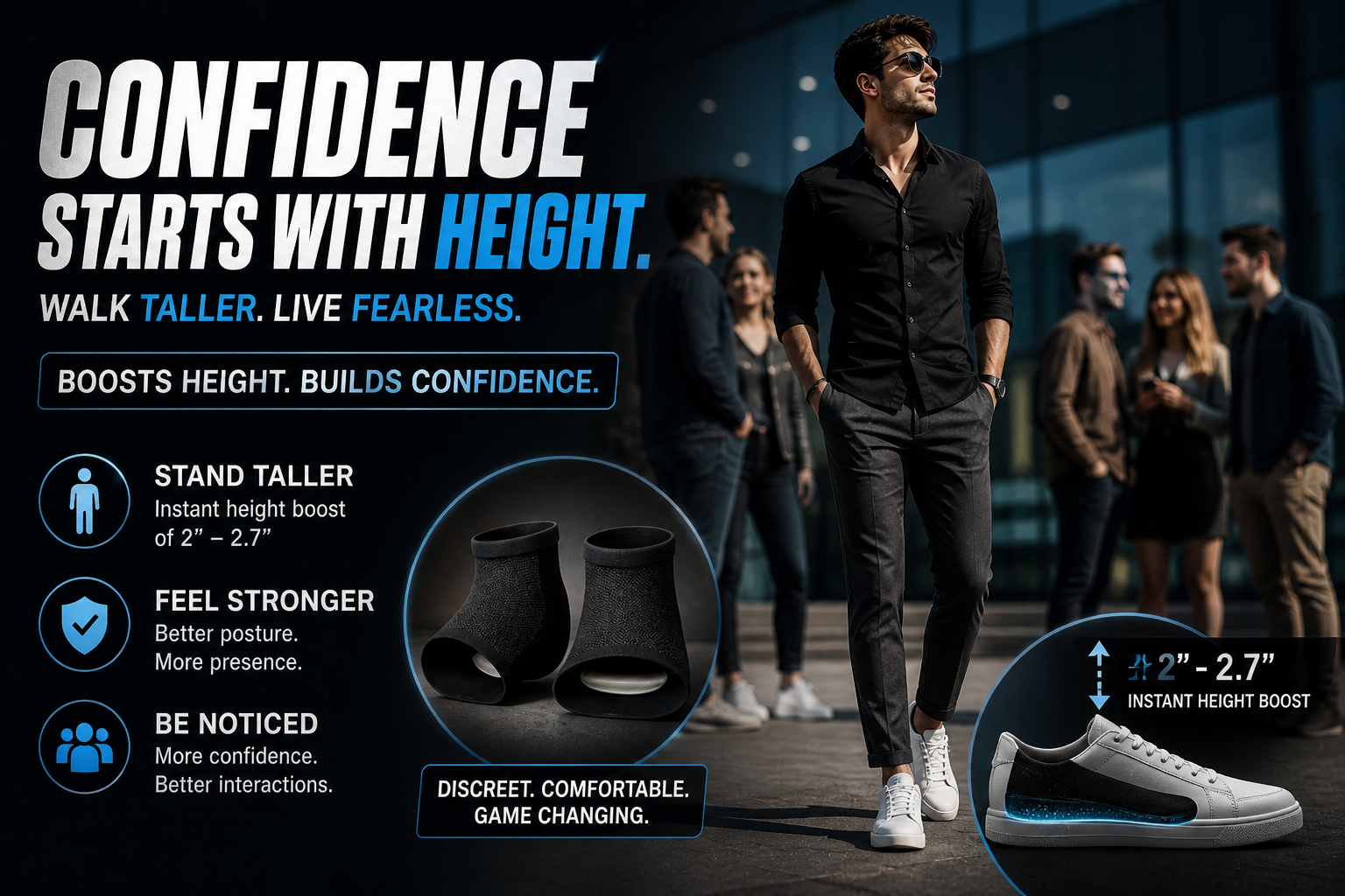 Confident male presence